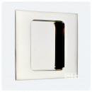 Plain Square Pocket Door Flush Pulls in Brass Bronze Chrome or Nickel