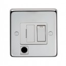 13A DP Switched Fused Spur With Flex Outlet. Black Brass or Stainless