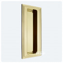 Reeded Rectangular Bathroom Pocket Door Flush Pulls in Brass Bronze Chrome or Nickel