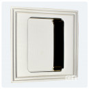 Reeded Square Bathroom Pocket Door Flush Pulls in Brass Bronze Chrome or Nickel