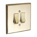 Brassart Beaded Light Switches Brass Bronze Chrome or Nickel