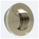 Plain Round Pocket Door Flush Pulls in Brass Bronze Chrome or Nickel