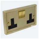 Brassart Georgian Electrical Sockets Brass Bronze Chrome or Nickel