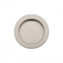 Round Pocket or Sliding door Flush Pulls Satin Nickel