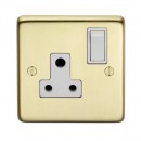 1 Gang 5A Socket in Black Brass or Stainless
