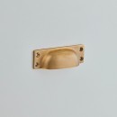 Croft Drawer Cup Handles in Brass Bronze Chrome or Nickel 