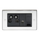 Sky+ Socket in Black Brass or Stainless