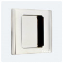 Stepped Square Pocket Door Flush Pulls in Brass Bronze Chrome or Nickel