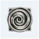 Finesse Design Pewter Swirl Knobs on Square Rose