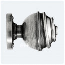 Finesse Design Pewter Swirl Knobs on Round Rose