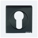 Serozzetta M Square Escutcheon Black Nickel Euro Profile