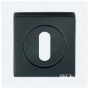 Serozzetta M Square Escutcheon Black Nickel Keyhole