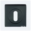 Serozzetta M Square Escutcheon Black Nickel Keyhole