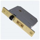 Union 5 Lever BS3621 Roller Sashlock in Brass