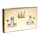 Brassart Victorian Electrical Sockets Brass Bronze Chrome or Nickel