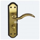 Wentworth Lever on Privacy Bathroom Backplate Florentine Bronze