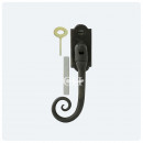 Locking Monkeytail Window Handle Beeswax Black LH